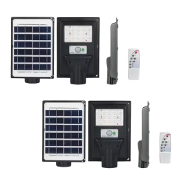 Pack de 2 Reflectores Solares LED de 30w c Sensor, Control y Brazo