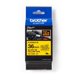 Cinta Brother Flexible Negro/Amarillo 36 mm