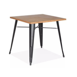 MESA TOLIX WOOD NEGRA 80X80X75